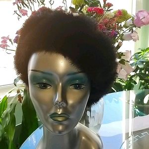 Faux fur winter beret/hat